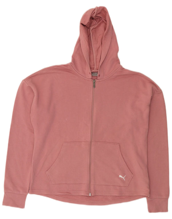 Puma Pull à capuche zippé pour femme UK 18 XL Rose Coton