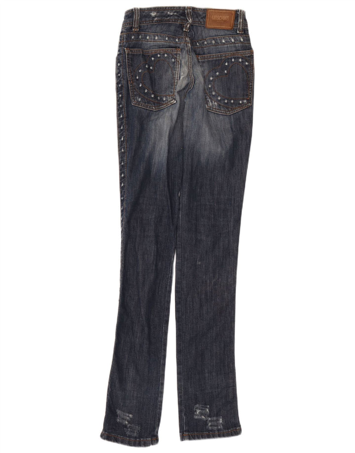 Moschino Jean skinny effet vieilli W27 L34 Bleu