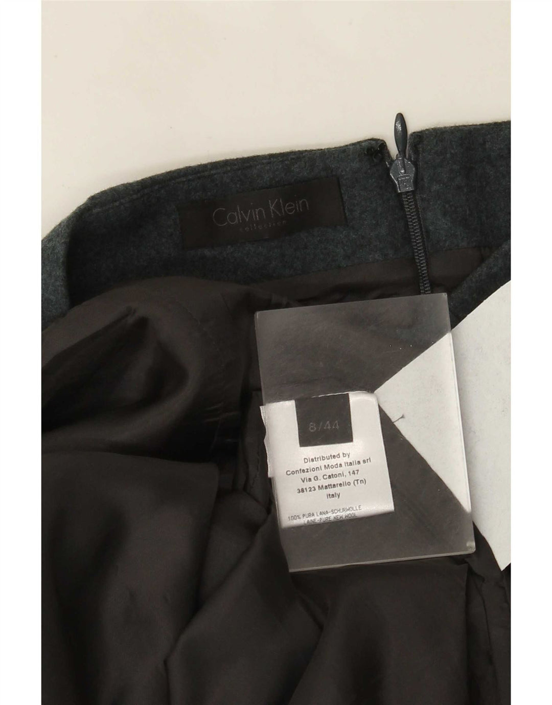 Calvin Klein Jupe crayon femme US 8 Medium W32 Laine mouchetée bleue