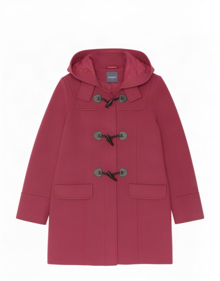 Marks & Spencer Duffle-coat à capuche pour femme UK 10 Petit Bordeaux Polyester