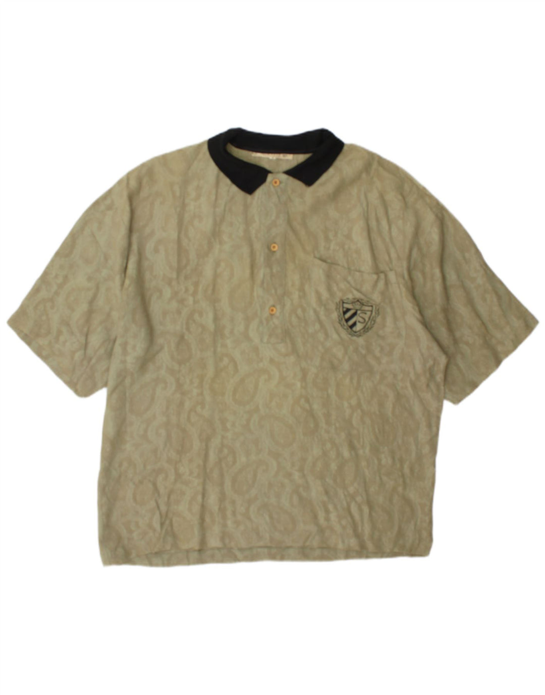 Silenzio Polo Homme Petit Kaki Paisley