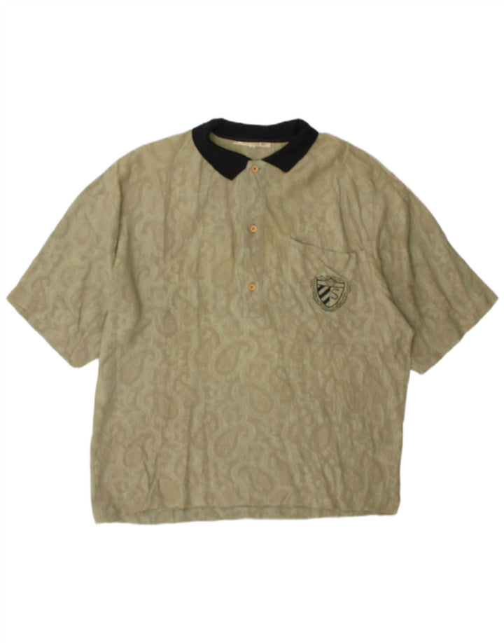 Silenzio Polo Homme Petit Kaki Paisley