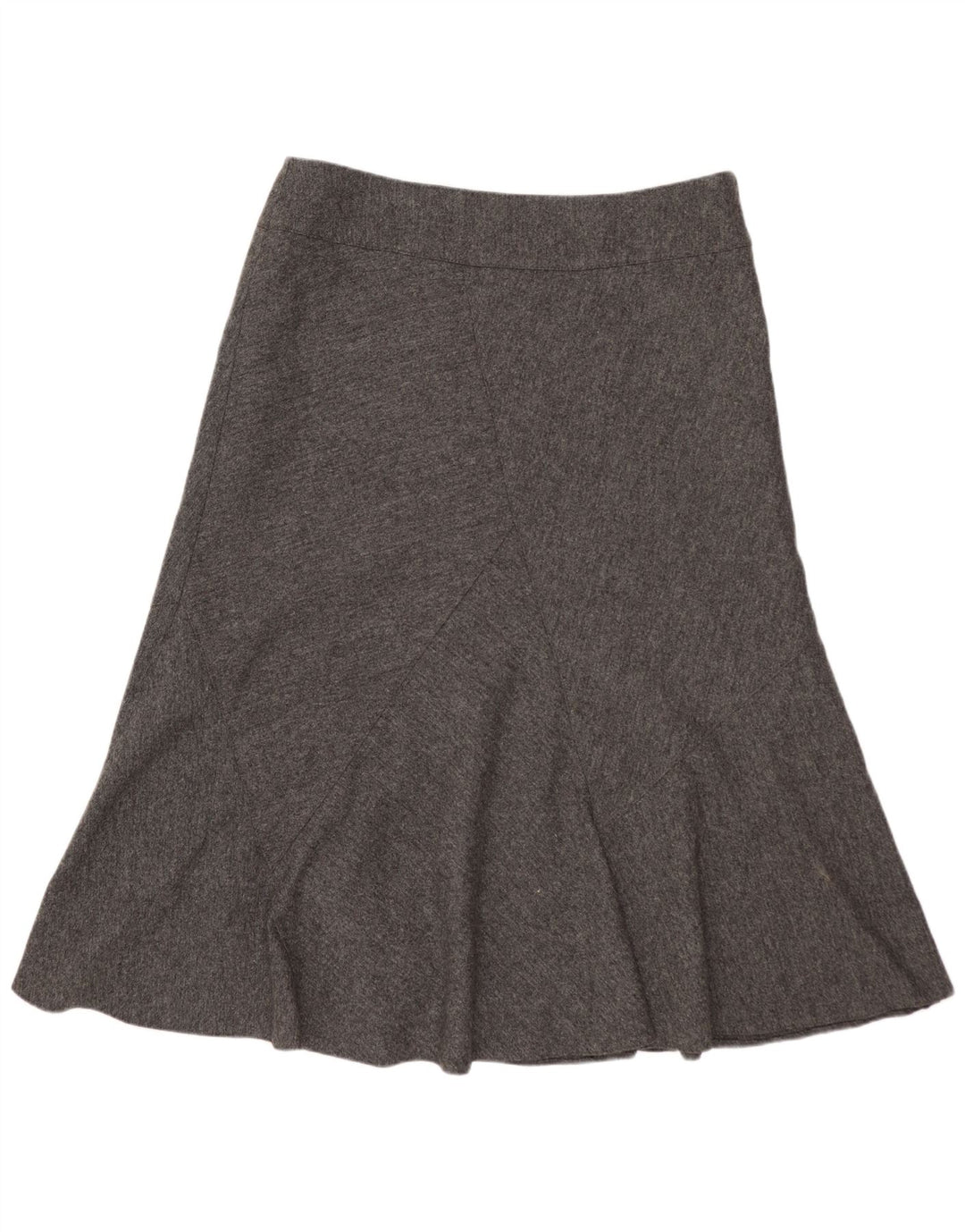 Marks & Spencer Jupe trapèze pour femme UK 12 Medium W32 Gris moucheté laine vierge