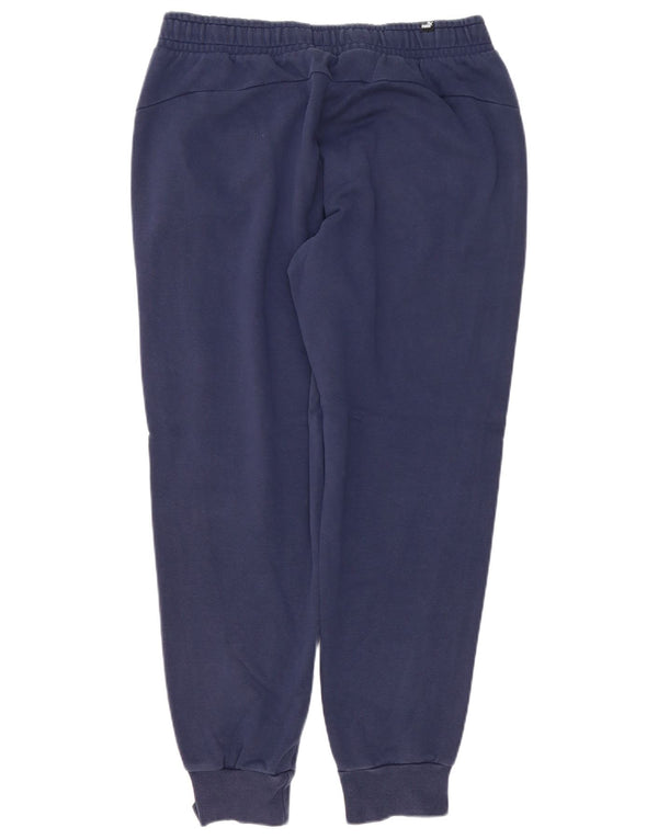 Puma Pantalon de survêtement graphique pour homme en coton bleu marine Taille L