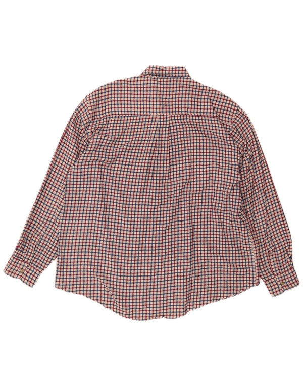 VINTAGE Chemise en flanelle pour hommes 2XL Coton à carreaux rouge