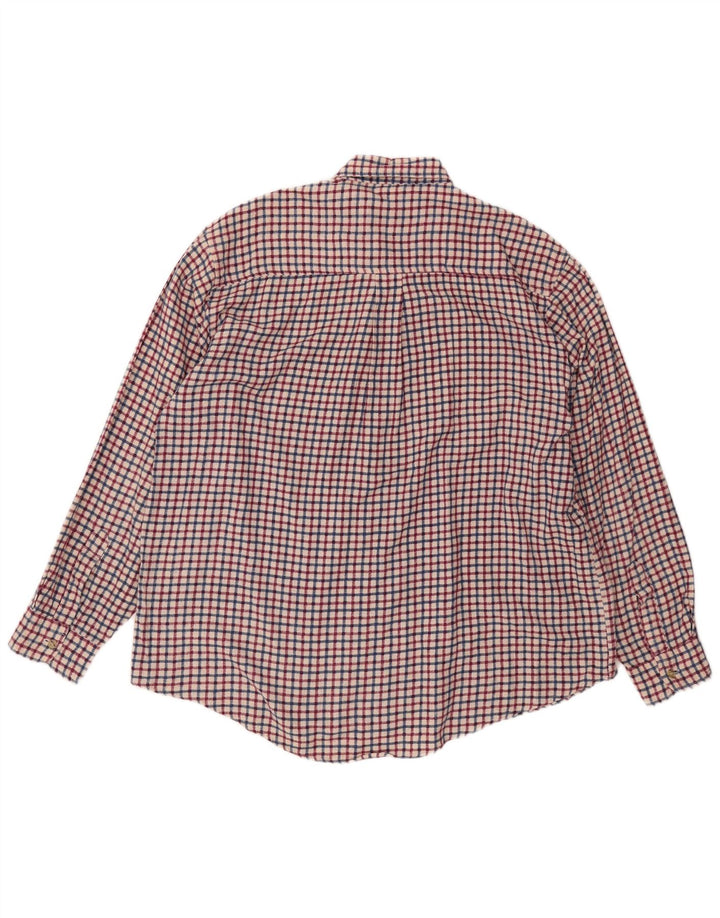 VINTAGE Chemise en flanelle pour hommes 2XL Coton à carreaux rouge