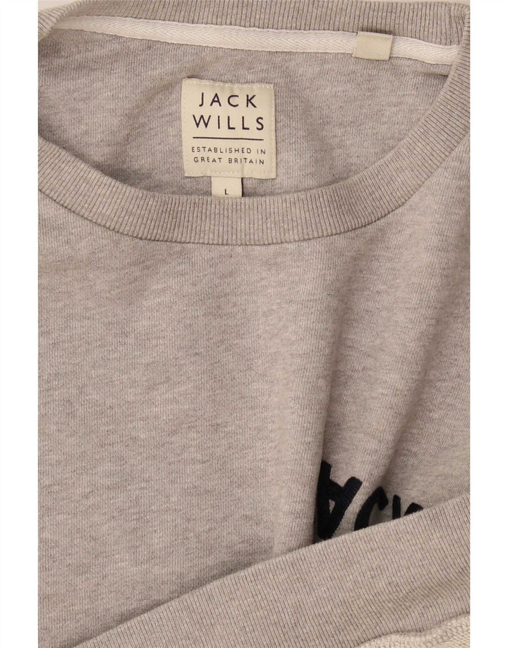 Jack Wills Sweat-shirt graphique pour hommes, grand gris