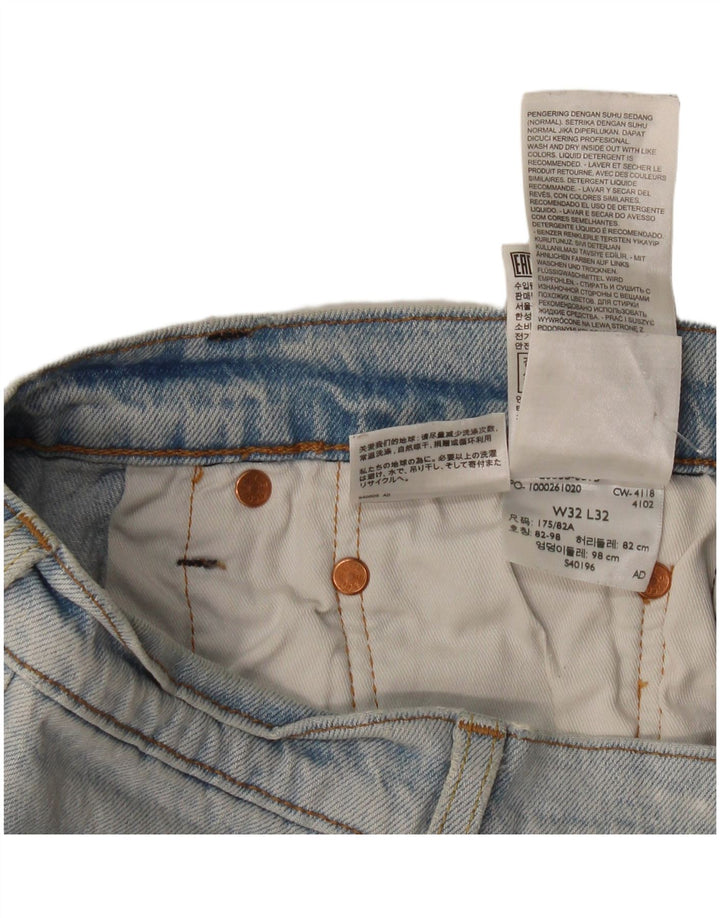 Levi's Womens 512 Denim Distressed Hot Pants W32 Large Bleu Coton