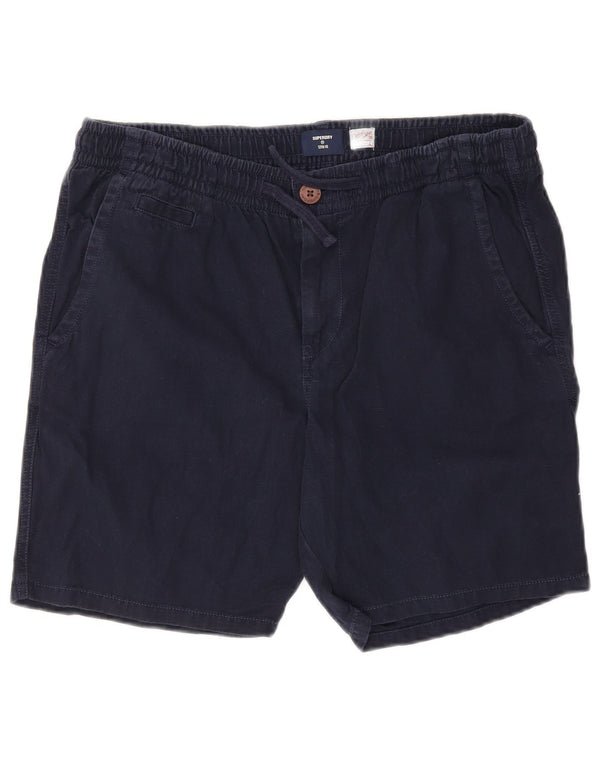 Superdry Short Chino Homme Large W36 Bleu Marine Coton