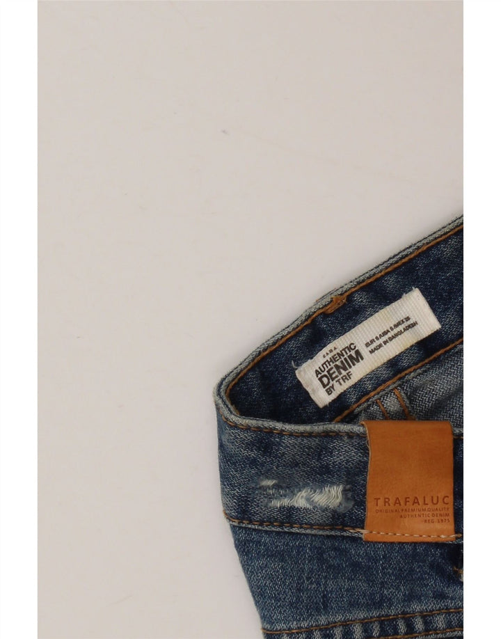 Zara Femme Mini Jupe En Jean Petit W26 Bleu