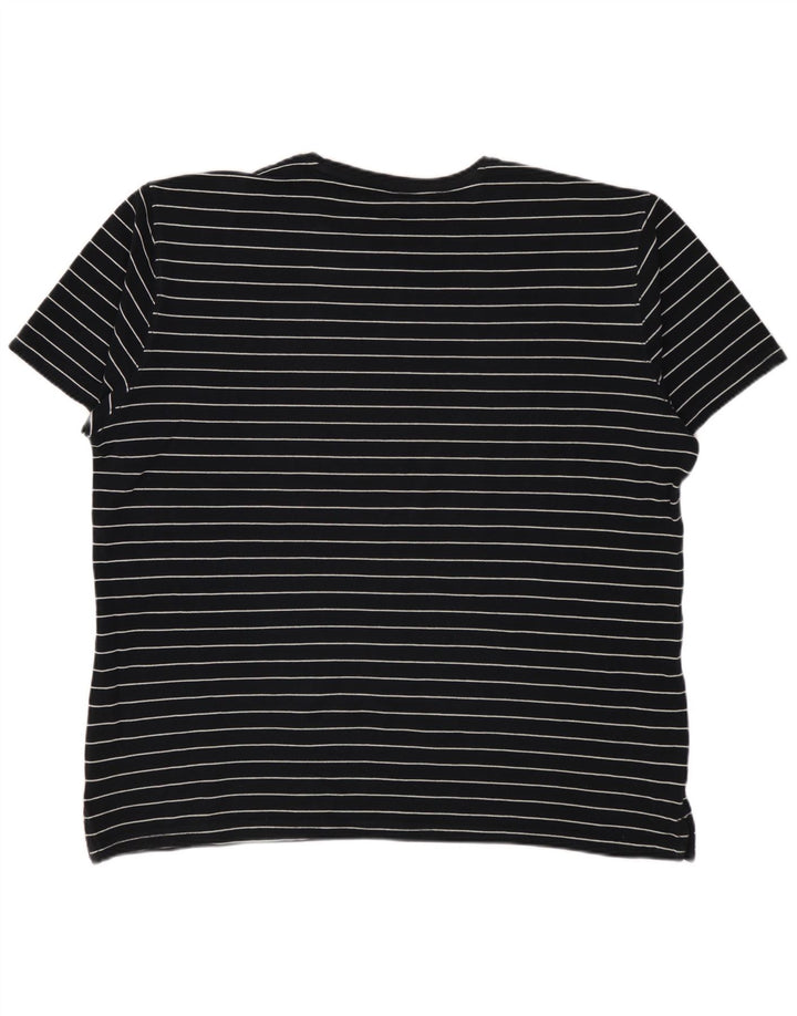 MASSIMO DUTTI T-Shirt Homme Top XL Noir Rayé