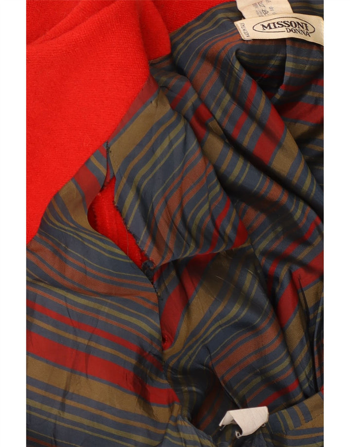 Missoni Pardessus surdimensionné pour femme UK 12 laine rouge moyen