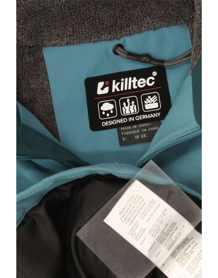 Killtec Veste coupe-vent à capuche pour femme EU 38 Bleu moyen Colourblock