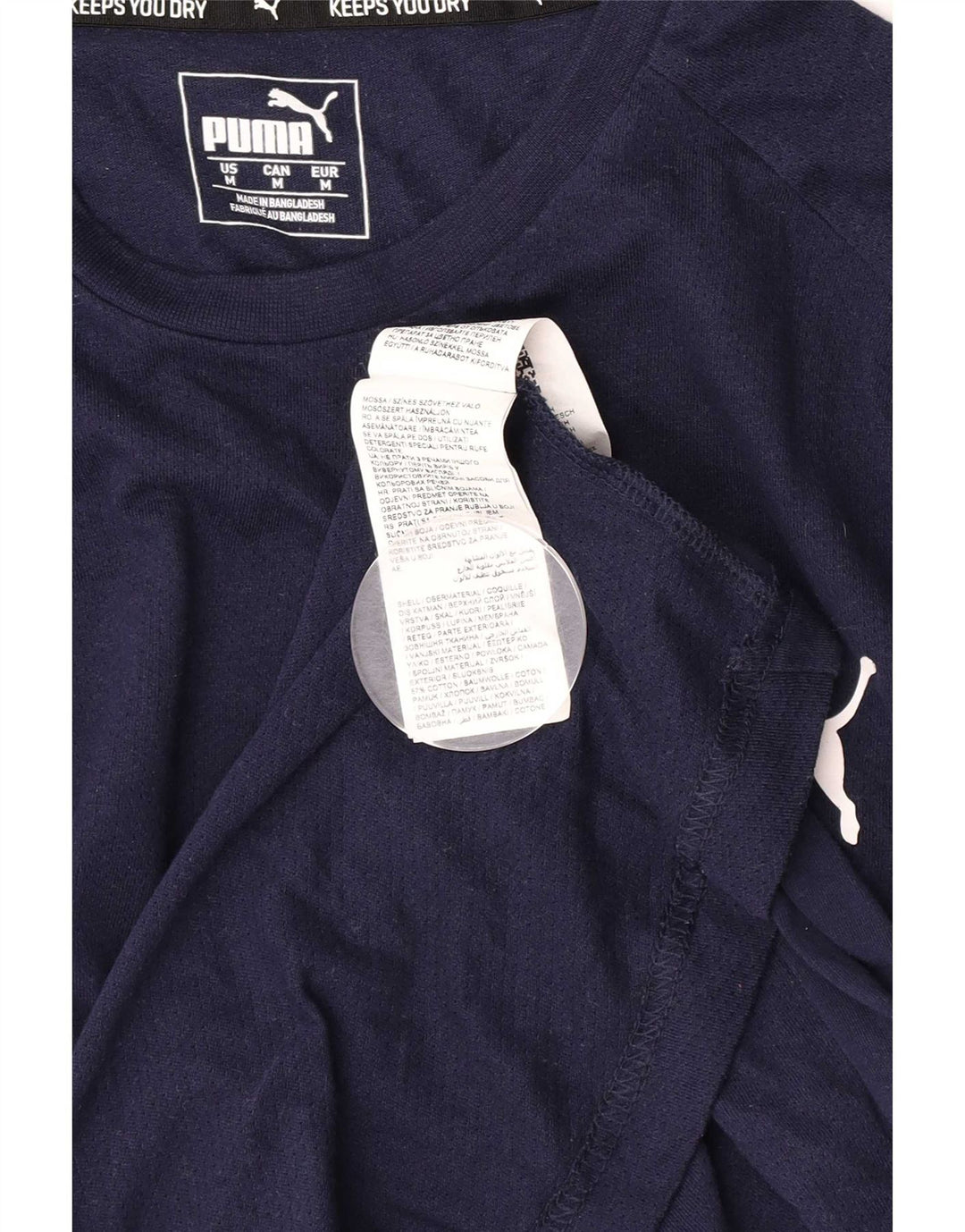 Puma T-Shirt Homme Bleu Marine Moyen Coton