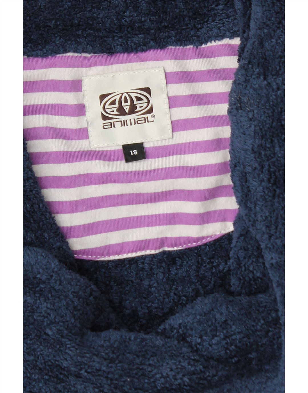 ANIMAL Pull Polaire Col Roulé Femme UK 18 XL Bleu Marine Polyester