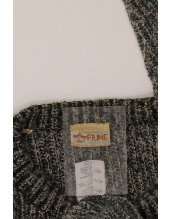 FIUME Pull à col rond pour homme 2XL Gris Colorblock Acrylique