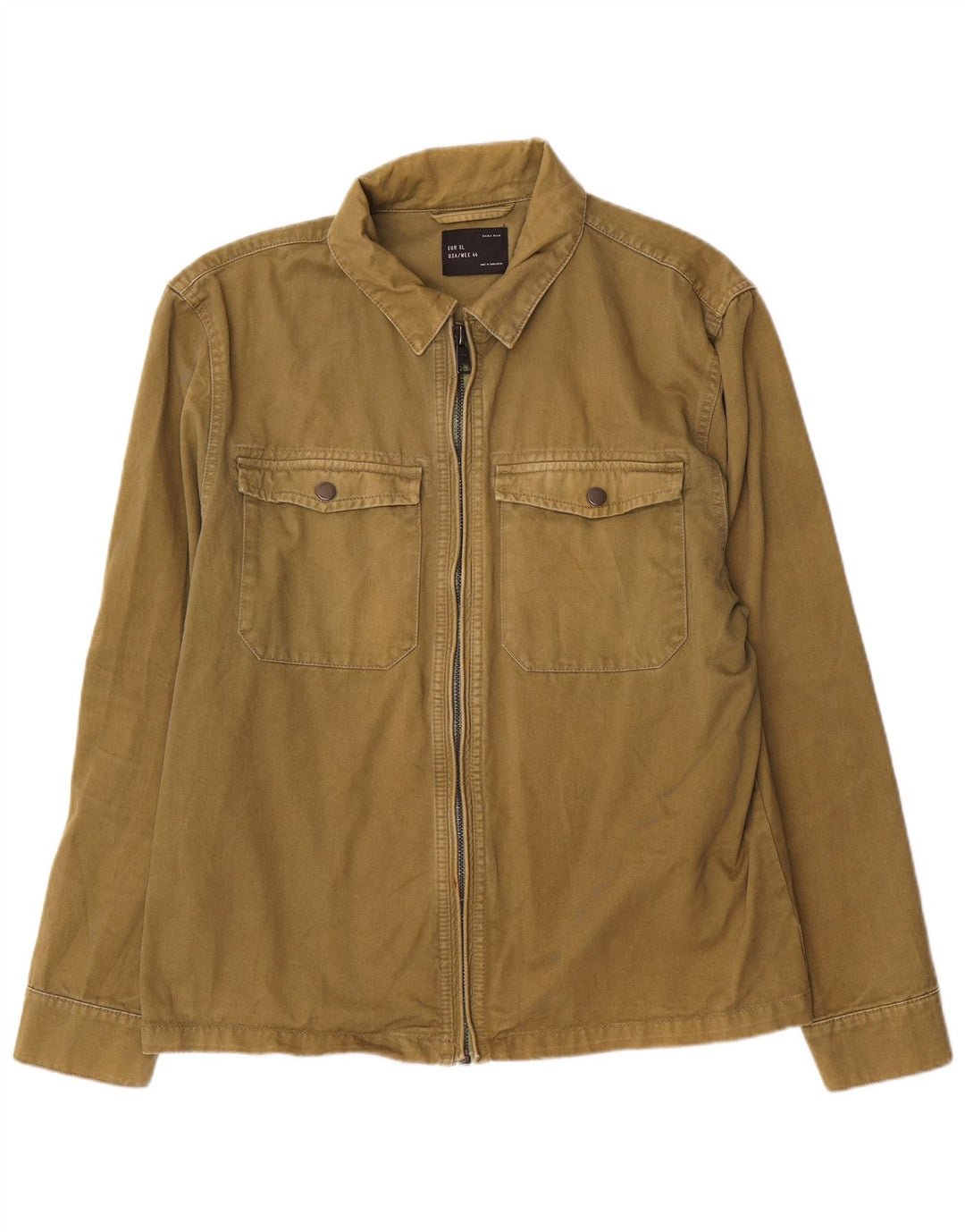 Zara Veste Bomber Homme UK 42 XL Coton Vert