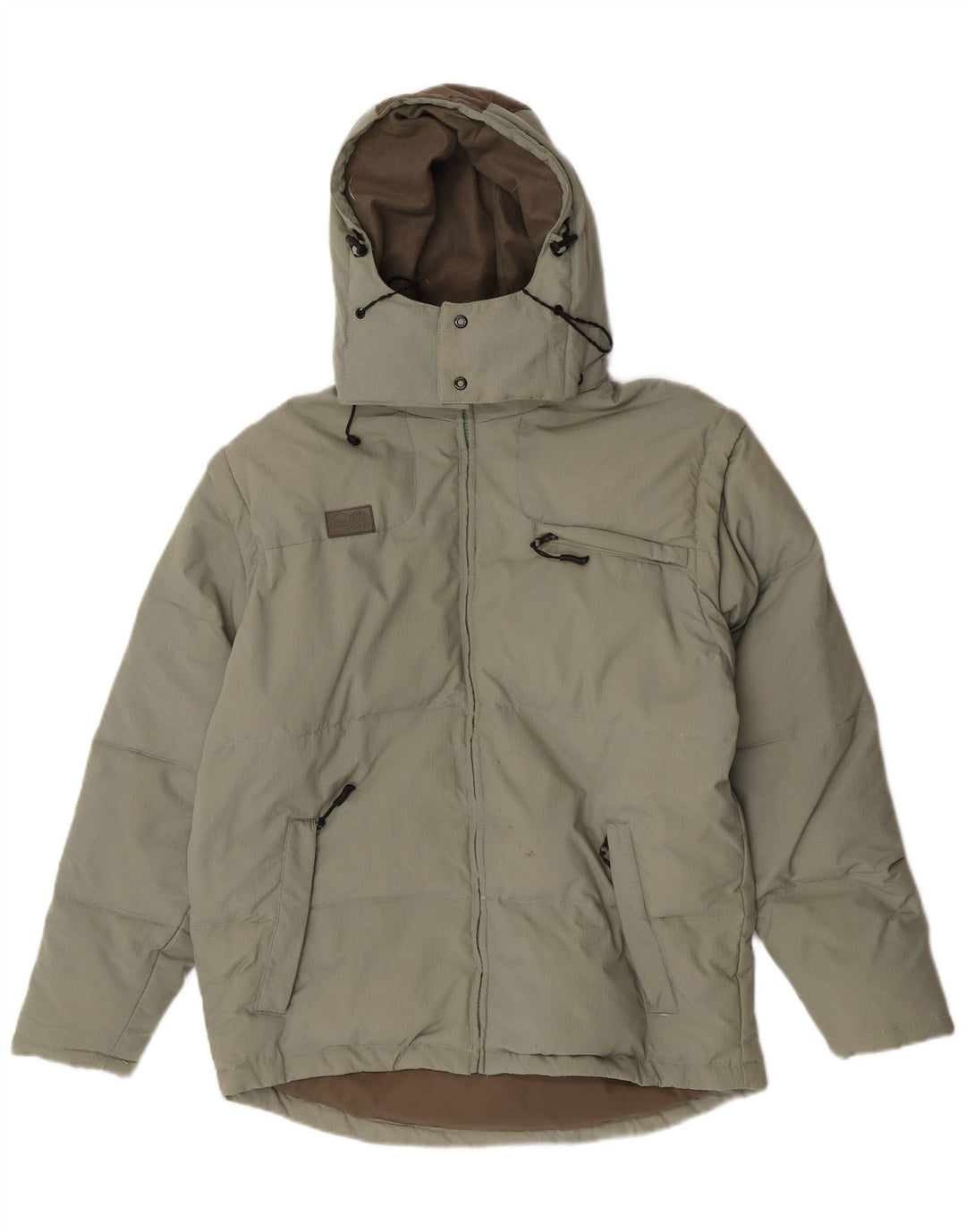 Fila Veste rembourrée à capuche pour homme UK 38 Vert moyen Polyamide