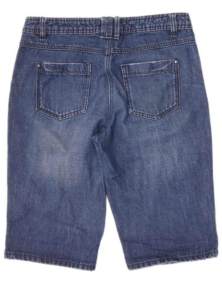 M&CO Short en jean pour femme US 10 Large W32 Bleu Coton