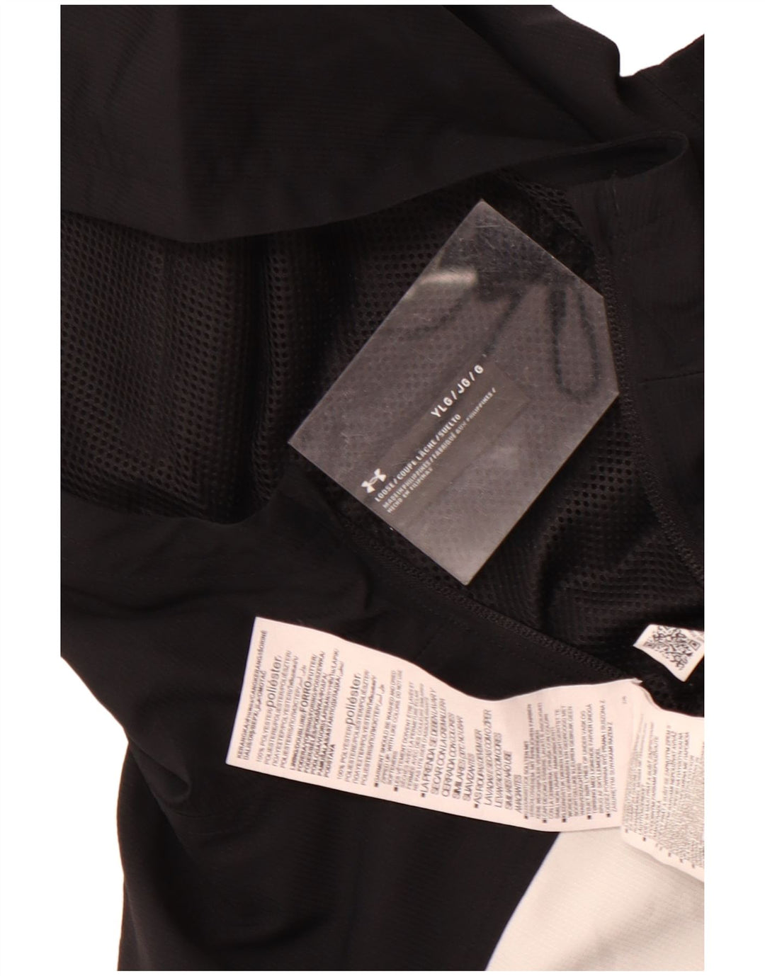 Under Armour Veste de pluie à capuche pour garçon 11-12 ans Large Noir Colourblock