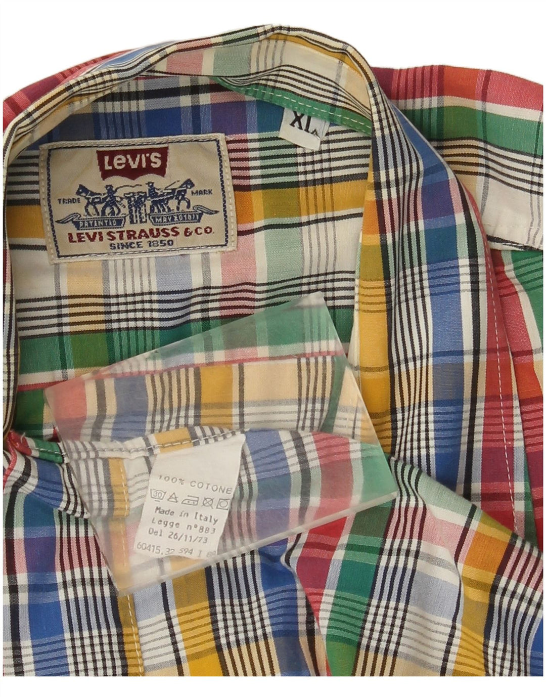 Levi's Chemise à Manches Courtes XL Homme Multicolore Check Cotton