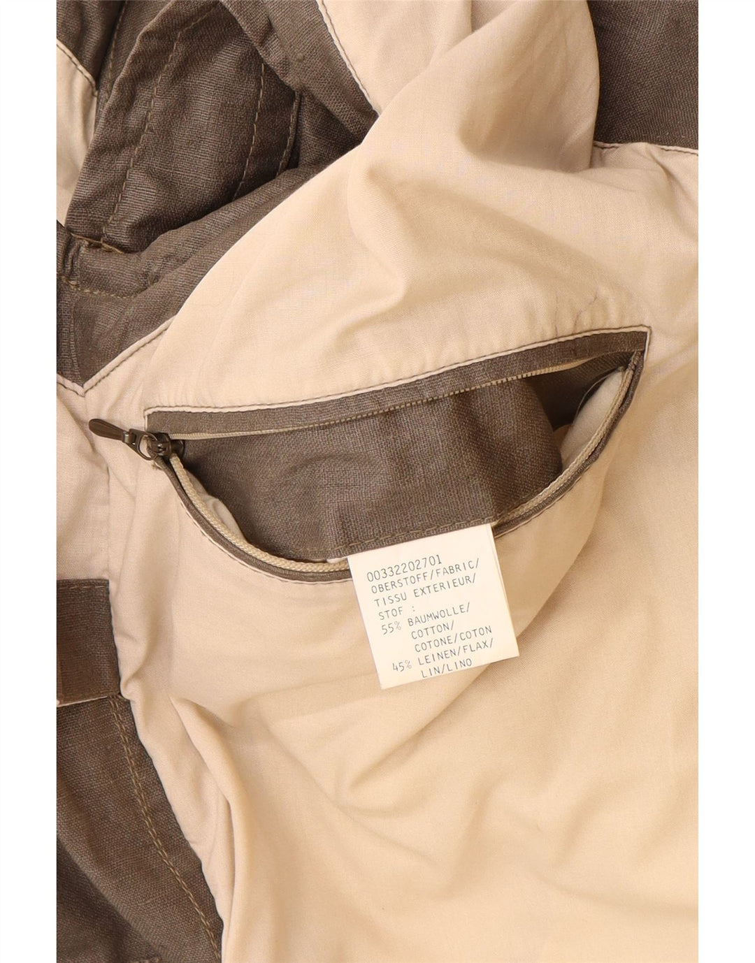 VINTAGE Gilet Homme UK 38 Coton Colorblock Beige Moyen