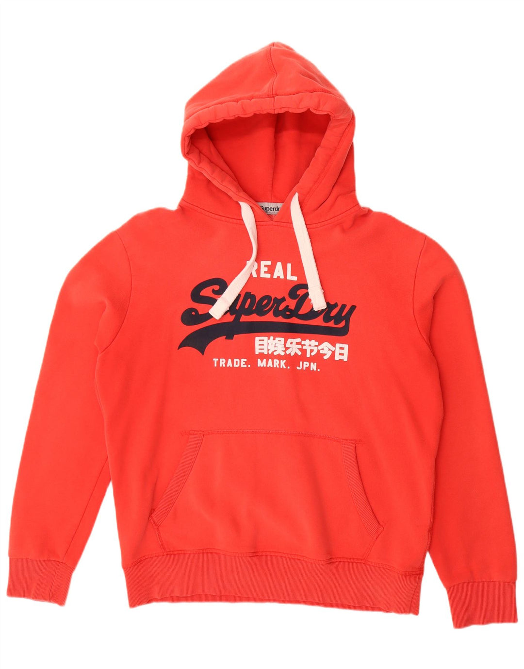 SUPERDRY Pull à capuche Real Graphic pour homme XL Rouge Coton