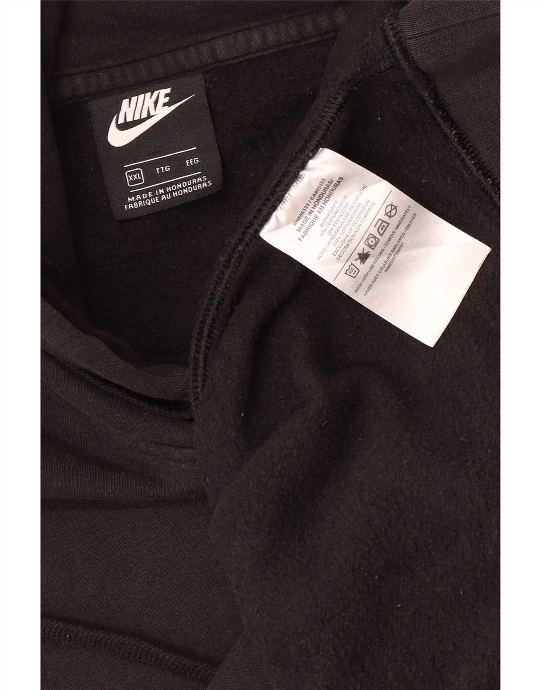 Nike Pull à capuche pour homme en coton noir 2XL