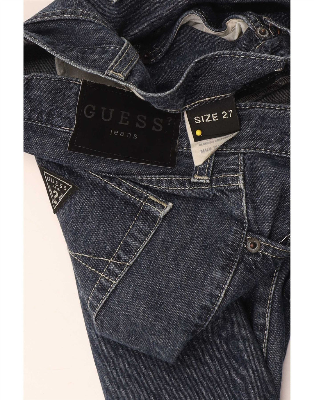 Guess Jean Droit Femme W27 L30 Bleu Coton