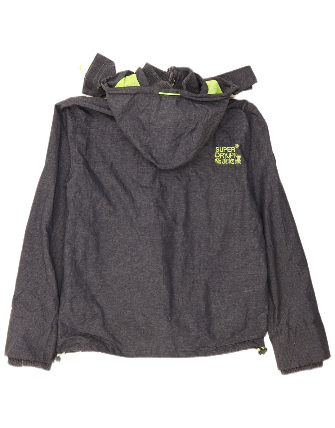 SUPERDRY Veste coupe-vent graphique Windcheater pour femme UK 16 Large Gris