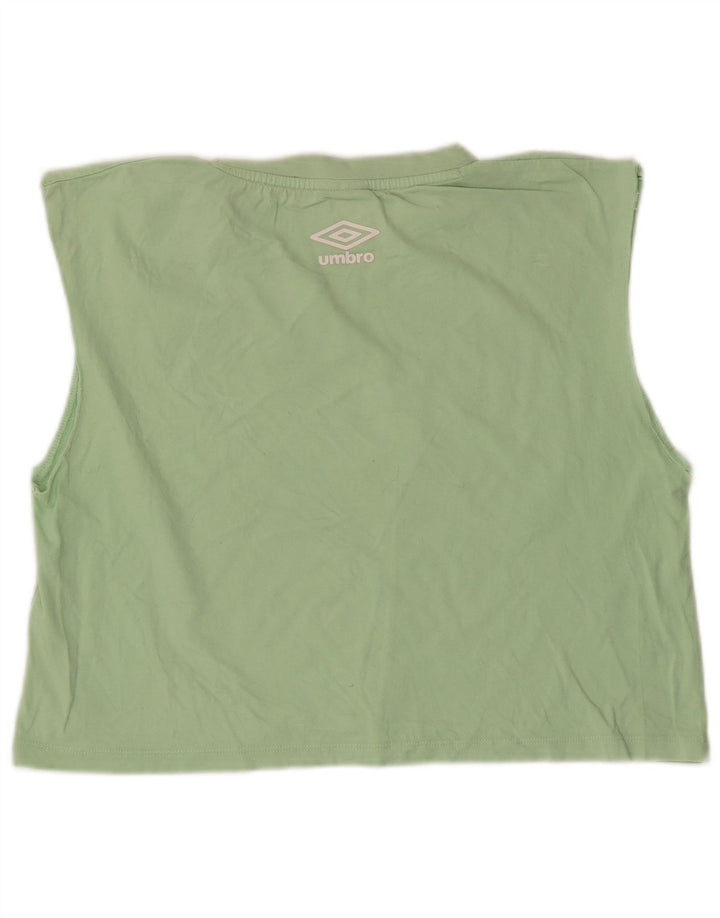 Umbro Débardeur court graphique pour femme UK 14 Large Vert