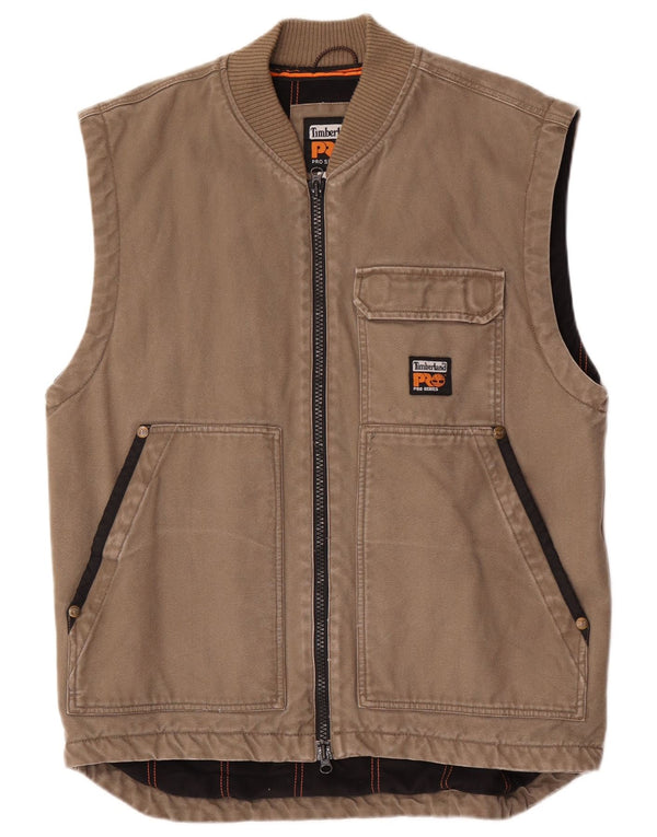 Timberland Gilet utilitaire pour hommes UK 40 Grand coton beige