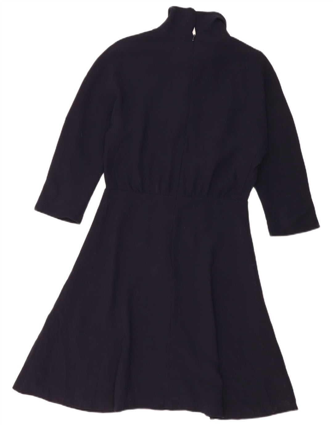 Jigsaw Robe trapèze à manches 3/4 pour femme UK 12 Bleu marine moyen Polyester