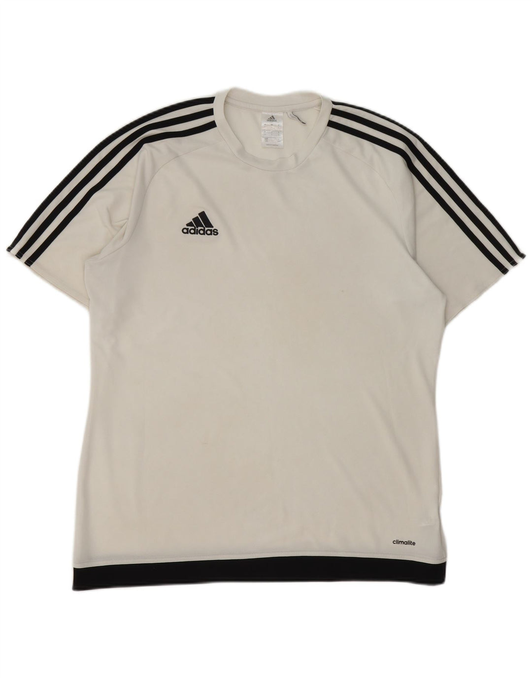 Adidas Hommes Climalite T-Shirt Haut Large Blanc Colorblock Polyester