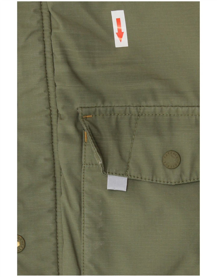 Parka à capuche Fat Face pour garçon 8-9 ans en coton kaki