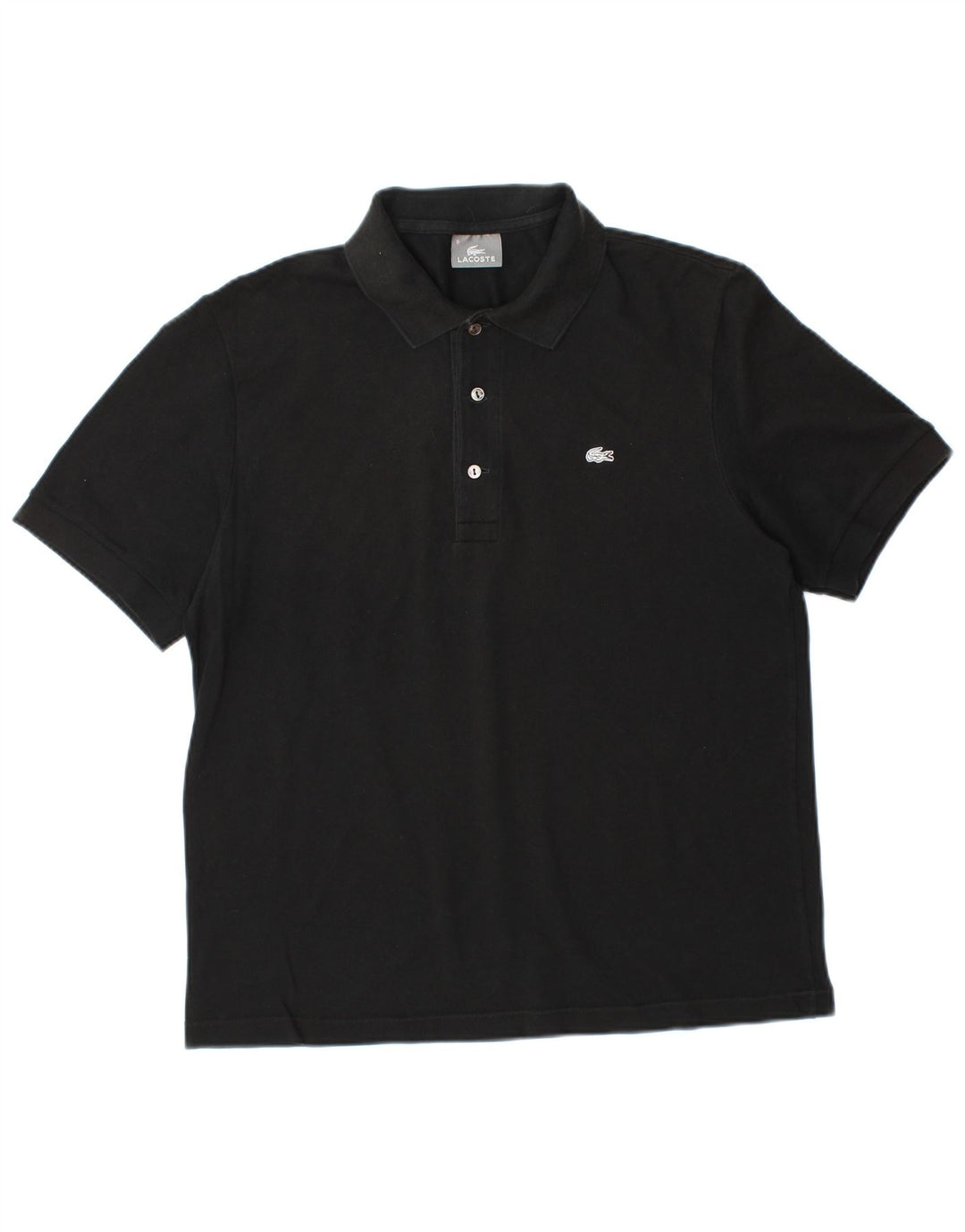 LACOSTE Polo Homme Taille 5 Grand Coton Noir