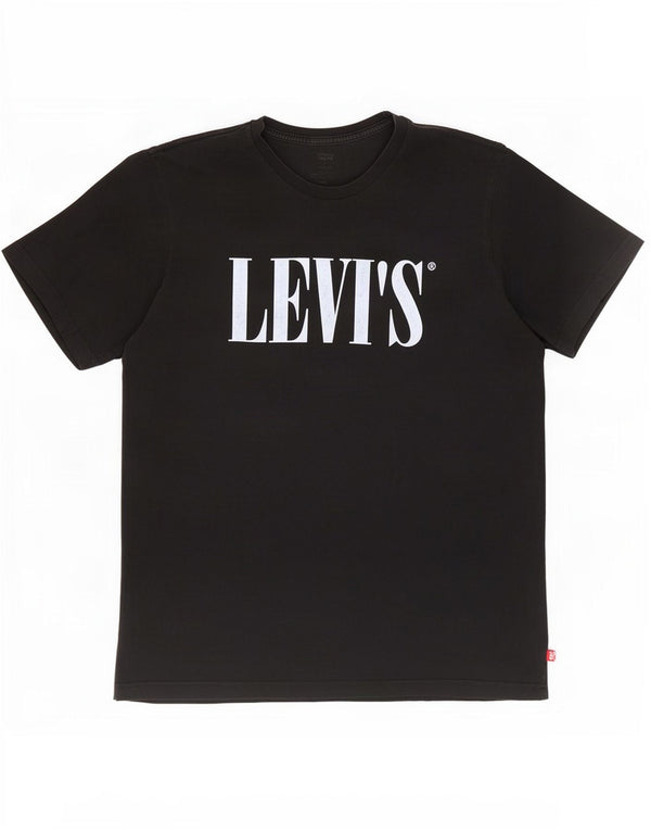 Levi's T-Shirt Graphique Homme Noir Large Coton
