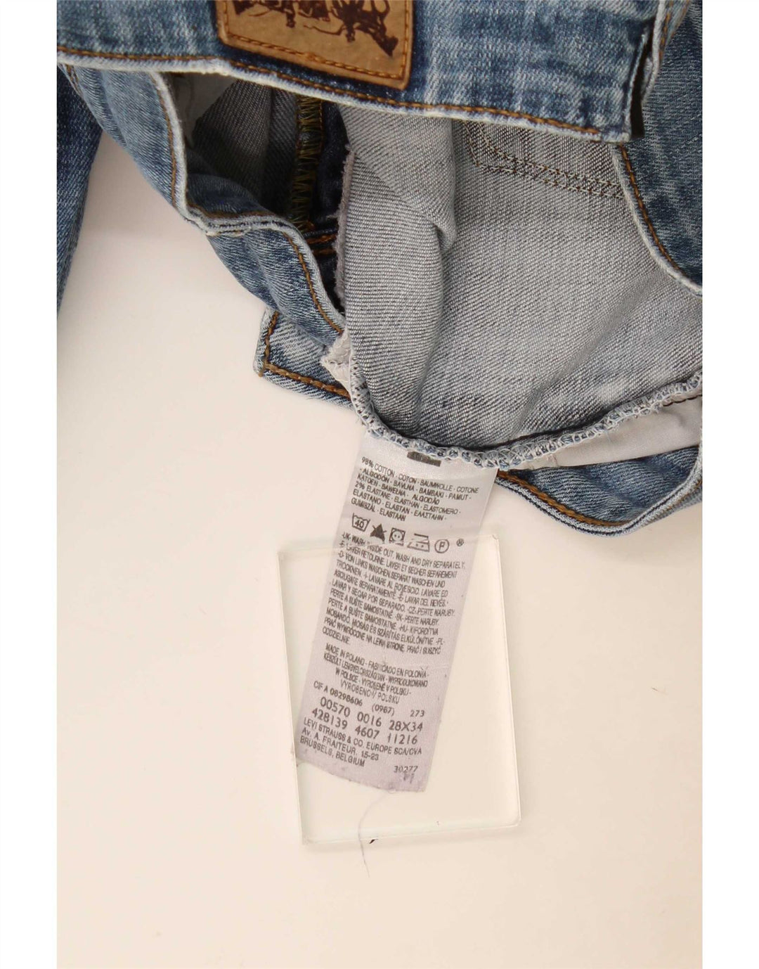 Levi's Jean Droit Femme W28 L29 Bleu Coton