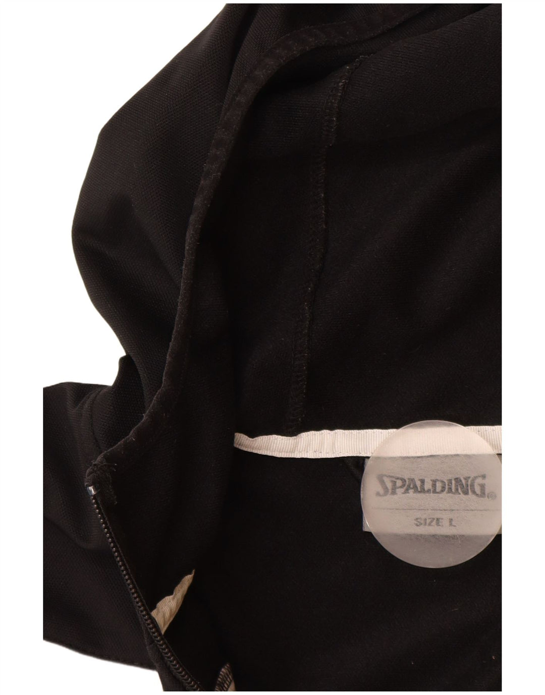 SPALDING Veste de survêtement à capuche pour homme Large Noir Colourblock