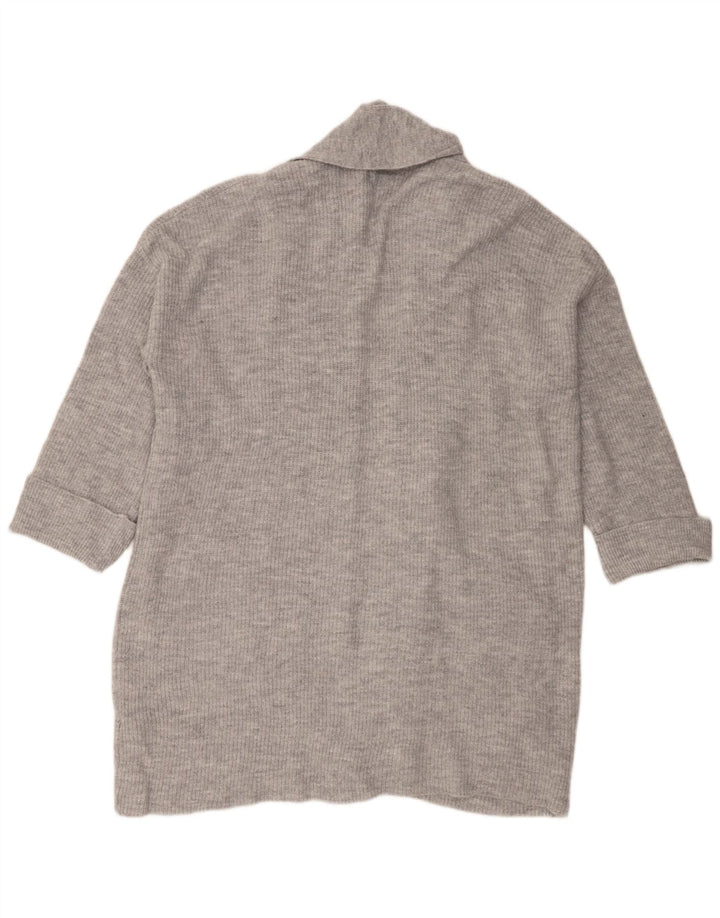 Jack Wills Pull cardigan long surdimensionné pour femme Gris moyen UK 12