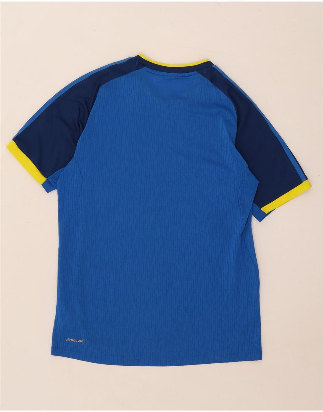 Adidas Hommes Climacool T-Shirt Haut Petit Bleu Colorblock Polyester