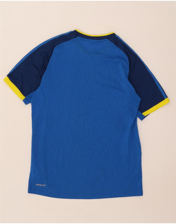 Adidas Hommes Climacool T-Shirt Haut Petit Bleu Colorblock Polyester