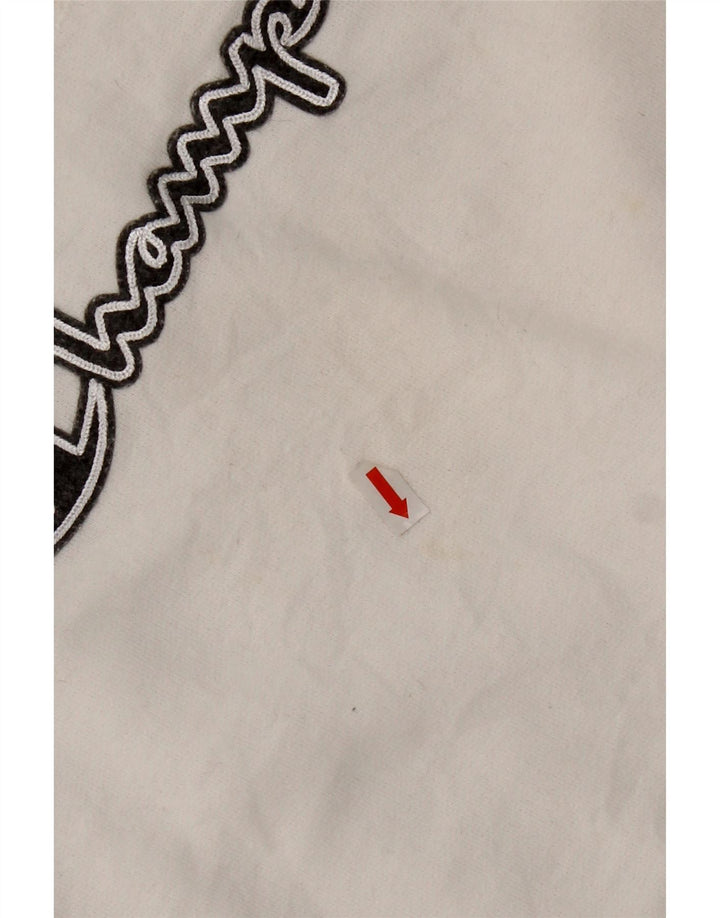 Champion Sweat-shirt graphique pour femme UK 16 Large Blanc Polyester