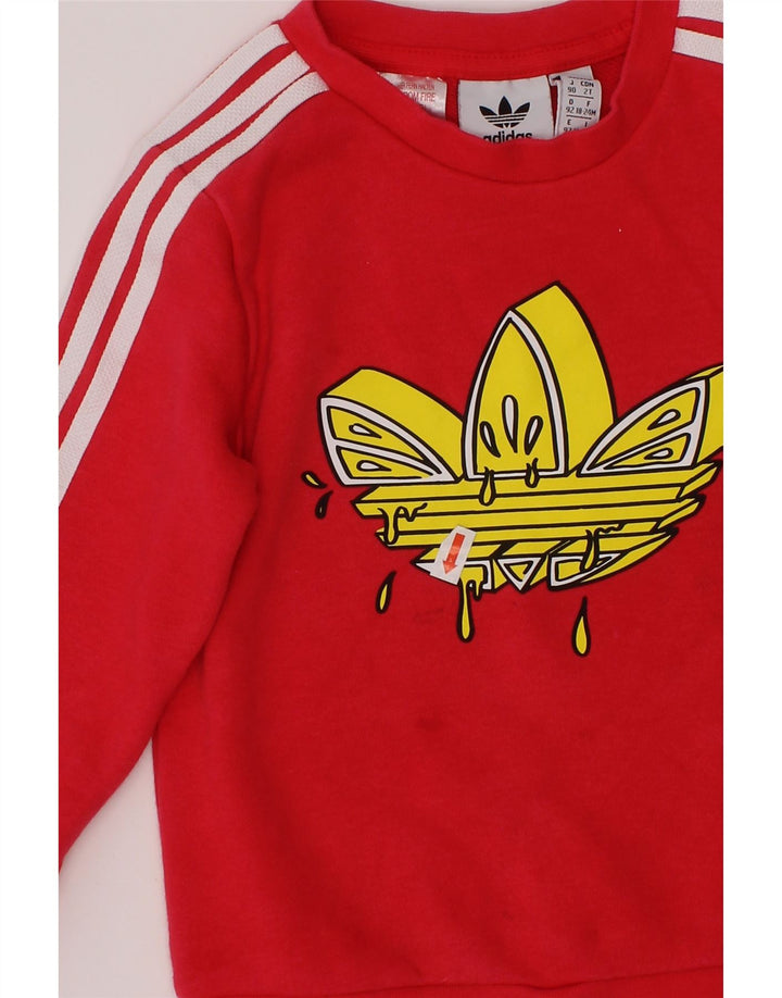 ADIDAS Sweat-shirt graphique pour bébé fille 18-24 mois en coton rose