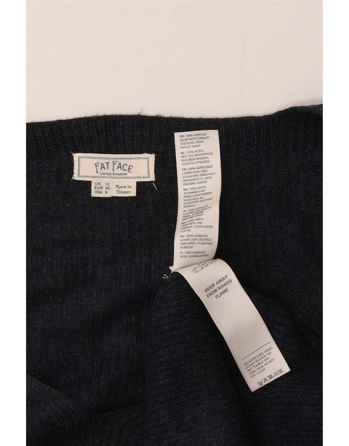 Fat Face Pull surdimensionné à col en V pour femme UK 12 Bleu marine moyen