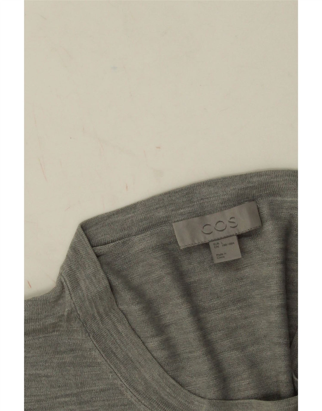 Cos T-Shirt Homme Haut Large Gris Moucheté Coton