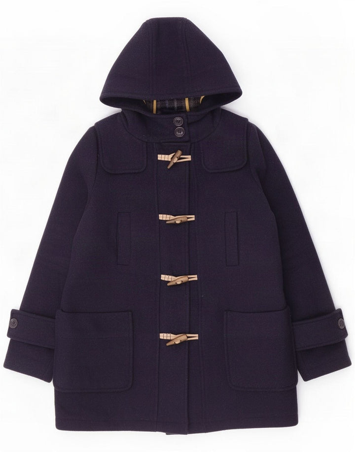 Superdry Duffle Jacket à capuche pour femme UK 16 Large Navy Blue Wool
