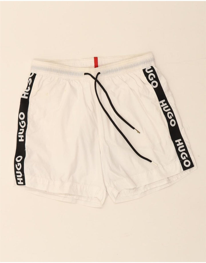HUGO BOSS Short de bain Small Blanc Polyamide Homme