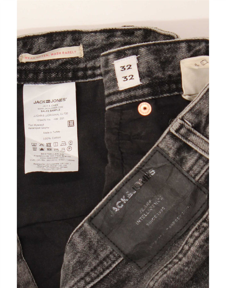 Jack & Jones Jean Droit Homme W32 L32 Gris Coton