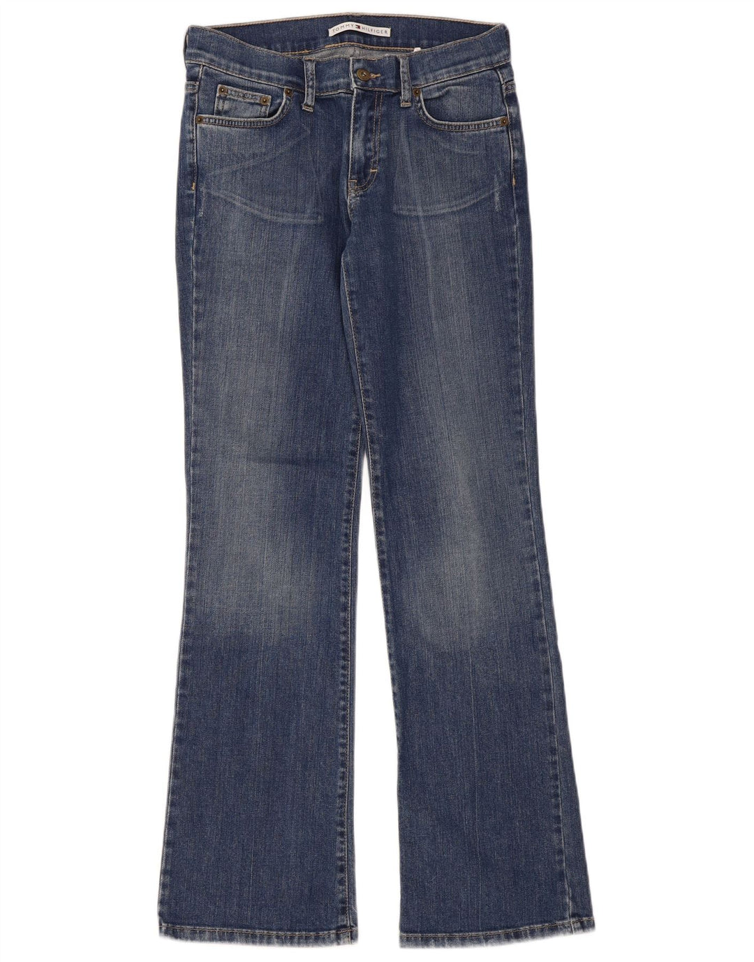 Tommy Hilfiger Jean bootcut pour femme US 6 Medium W30 L33 Bleu Coton